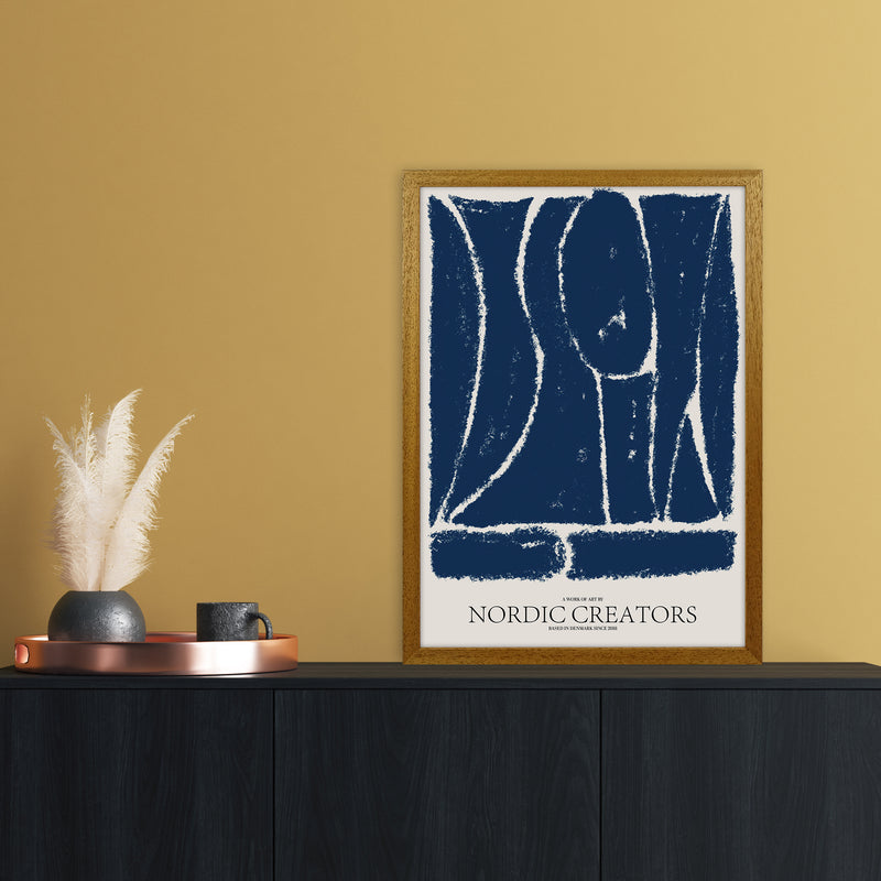 Things Fall Apart - Blue Abstract Art Print by Nordic Creators A2 Print Only