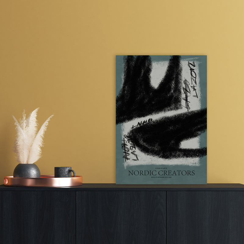 Ghost Abstract Art Print by Nordic Creators A2 Black Frame