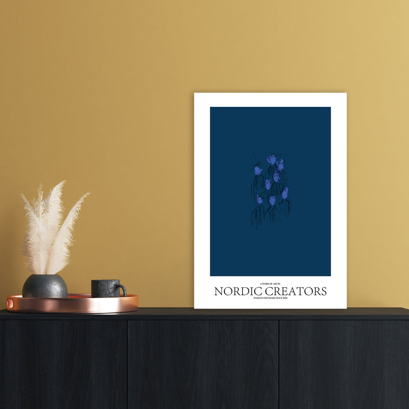 I'm blue Abstract Art Print by Nordic Creators A2 Black Frame
