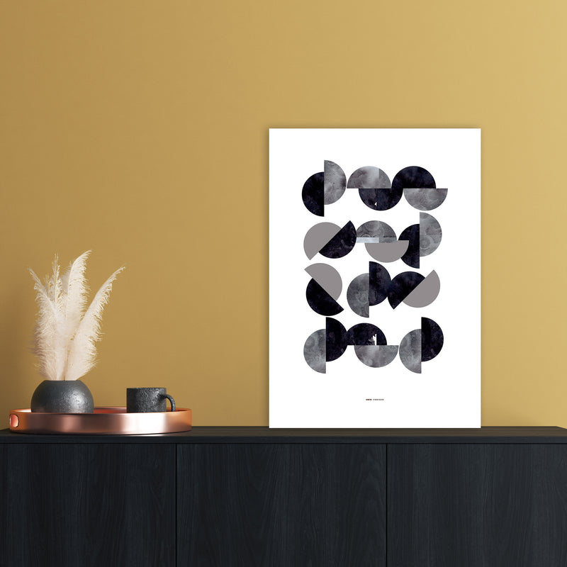 PJ-836-15 Geometric Abstract Art Print by Nordic Creators A2 Black Frame