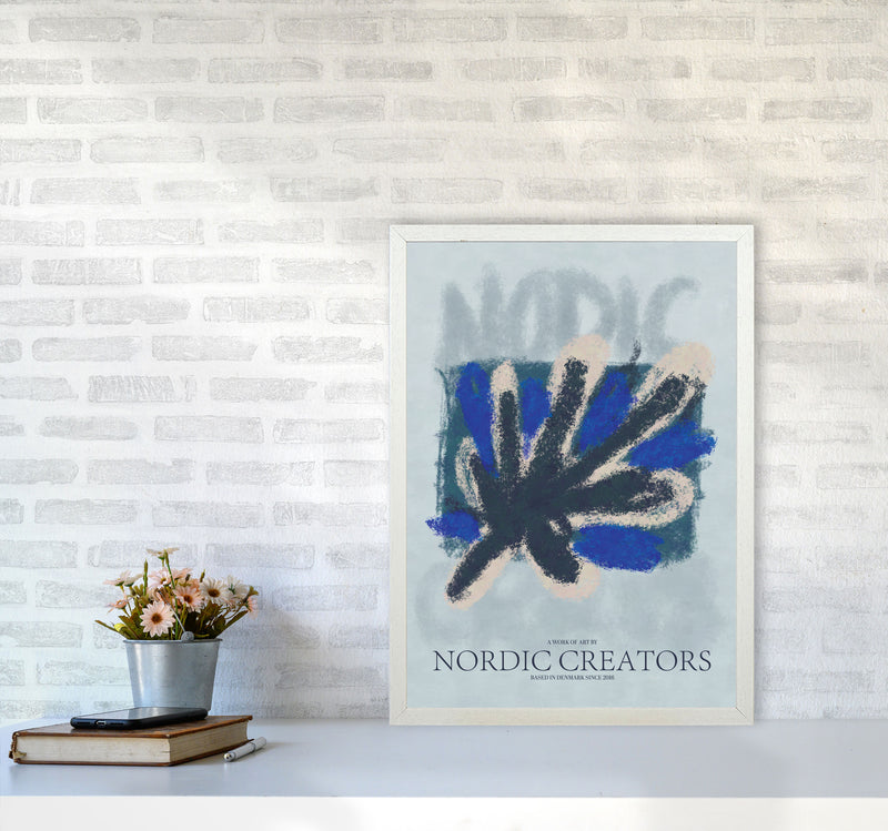 Abstract 5 Modern Contemporary Art Print by Nordic Creators A2 Oak Frame