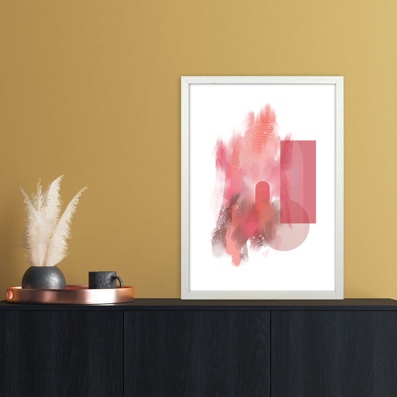 Color painting 2 Abstract Art Print by Nordic Creators A2 Oak Frame