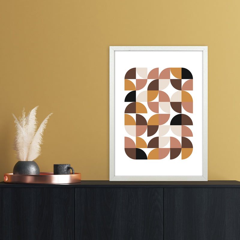Geometric I Abstract Art Print by Nordic Creators A2 Oak Frame
