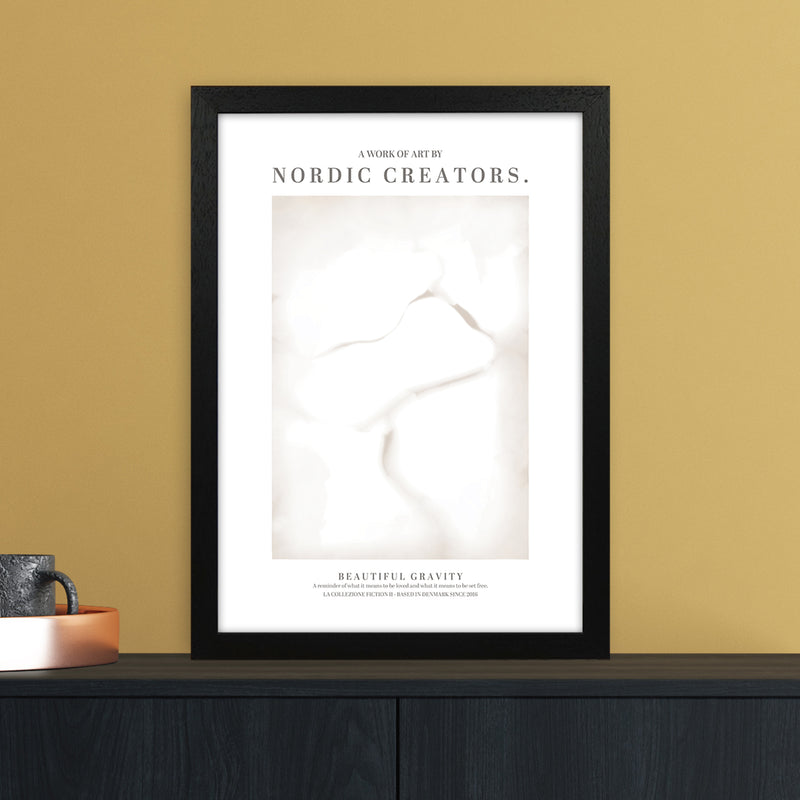 Beautiful Gravity Abstract Art Print by Nordic Creators A3 White Frame
