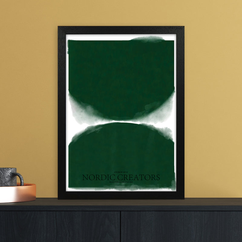 Green Abstract Art Print by Nordic Creators A3 White Frame