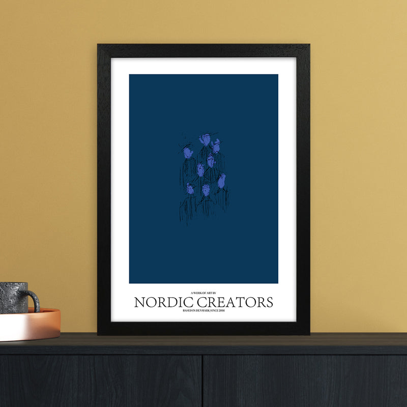 I'm blue Abstract Art Print by Nordic Creators A3 White Frame