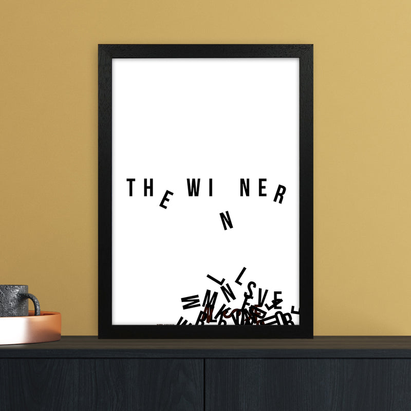 PJ-836-11 The winner Abstract Art Print by Nordic Creators A3 White Frame