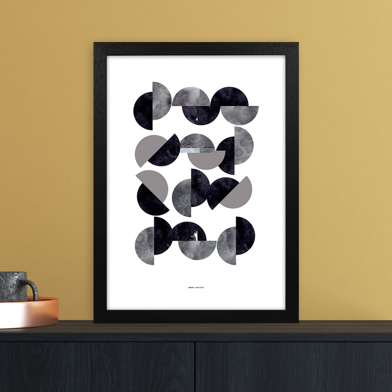 PJ-836-15 Geometric Abstract Art Print by Nordic Creators A3 White Frame