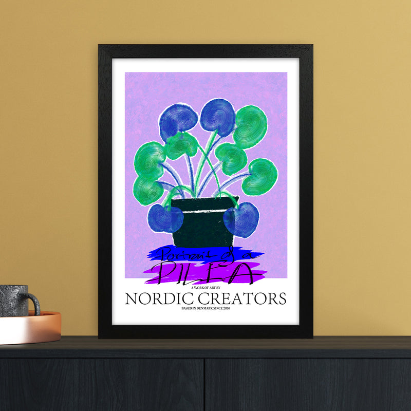 Portrait of a Pilea Abstract Art Print by Nordic Creators A3 White Frame