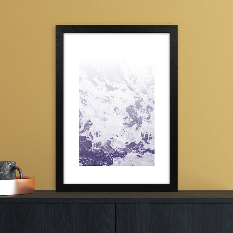Purple Ocean Abstract Art Print by Nordic Creators A3 White Frame