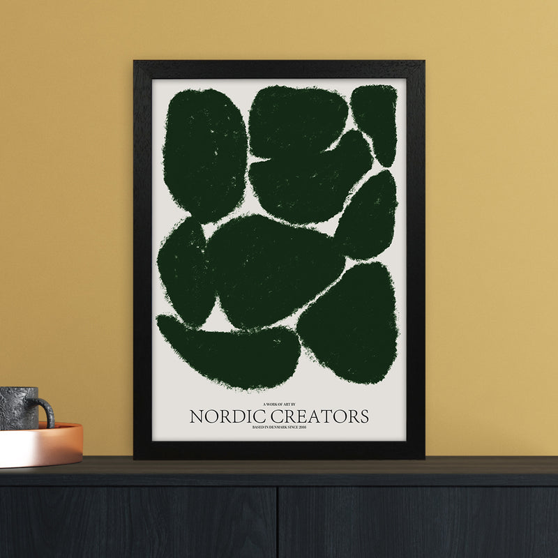 Things Fall Apart - Green Abstract Art Print by Nordic Creators A3 White Frame