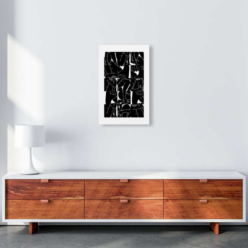 Bodies Abstract Art Print by Nordic Creators A3 Canvas