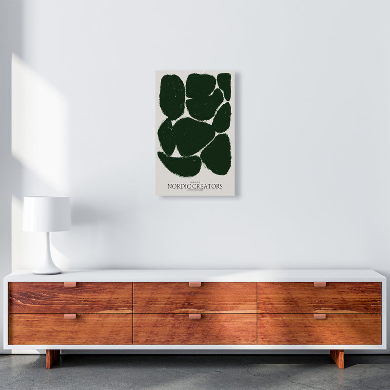 Things Fall Apart - Green Abstract Art Print by Nordic Creators A3 Canvas