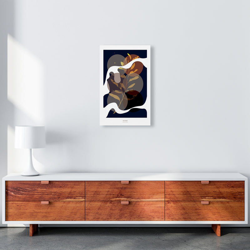 Waves Abstract Art Print by Nordic Creators A3 Canvas