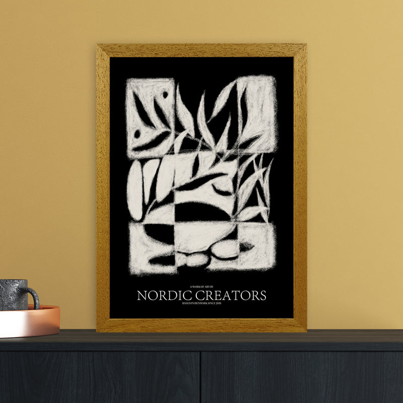 Black pattern Abstract Art Print by Nordic Creators A3 Print Only