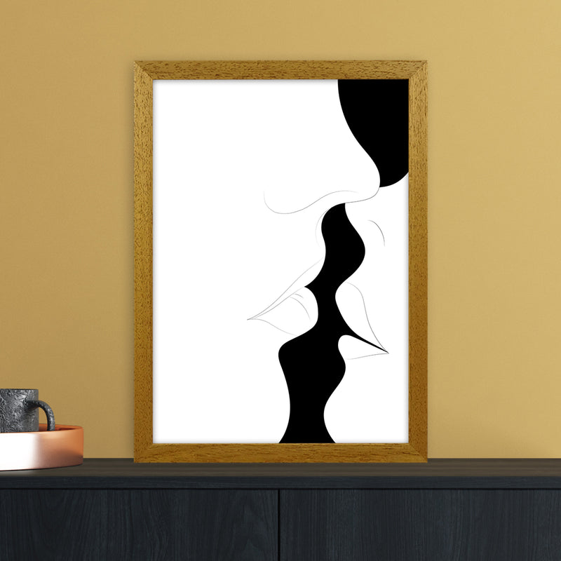 Just a little kiss white Abstract Art Print by Nordic Creators A3 Print Only