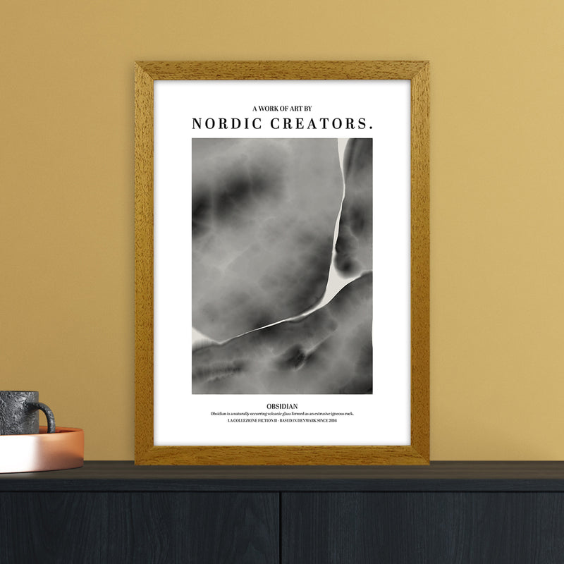 Obsidian Abstract Art Print by Nordic Creators A3 Print Only