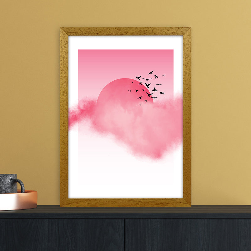 Pink Sunshine Abstract Art Print by Nordic Creators A3 Print Only