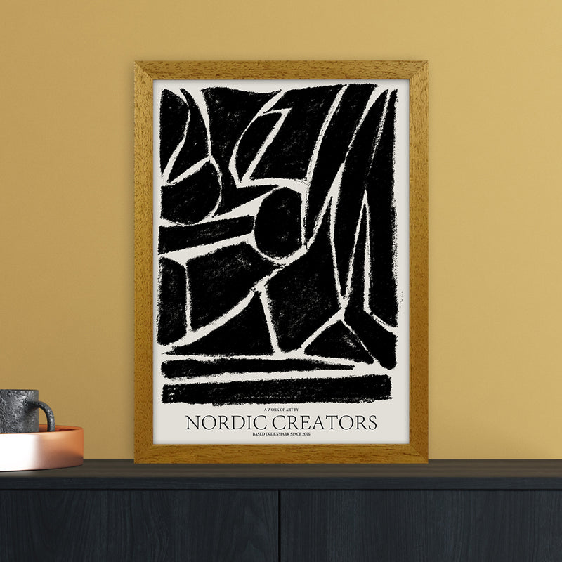 Things Fall Apart - Black Abstract Art Print by Nordic Creators A3 Print Only