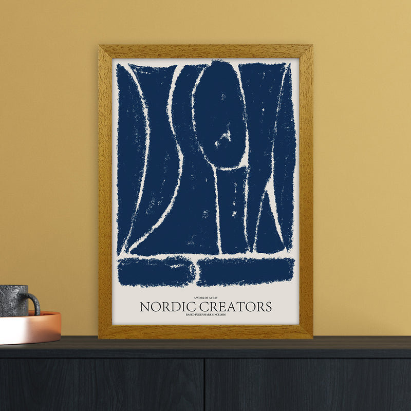 Things Fall Apart - Blue Abstract Art Print by Nordic Creators A3 Print Only