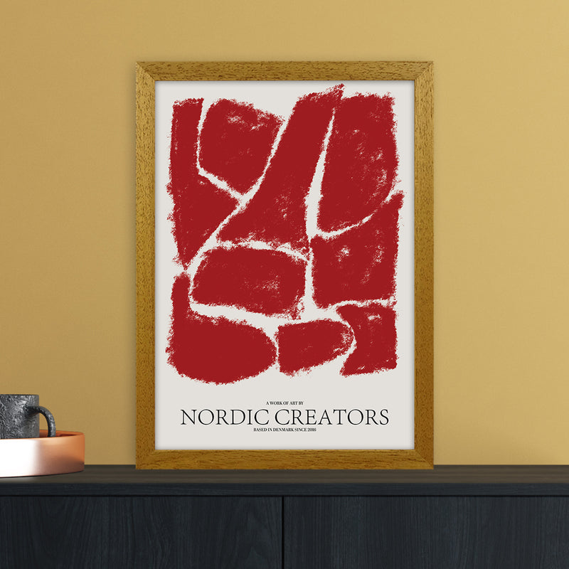 Things Fall Apart - Red Abstract Art Print by Nordic Creators A3 Print Only