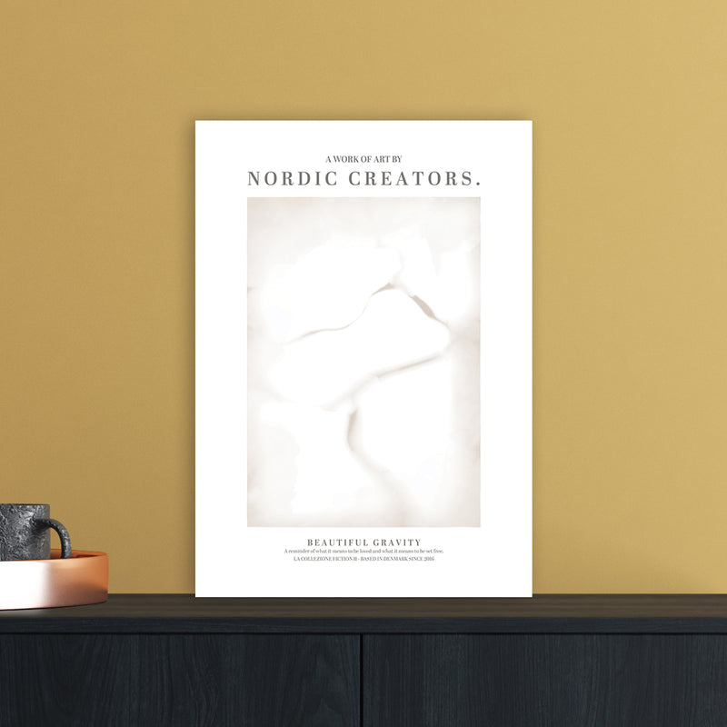 Beautiful Gravity Abstract Art Print by Nordic Creators A3 Black Frame
