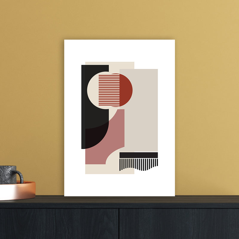 correction rose grey Abstract Art Print by Nordic Creators A3 Black Frame