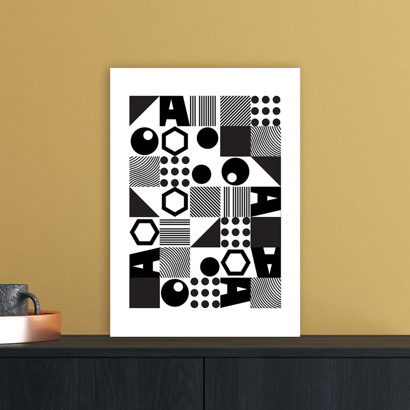 Geometric II Abstract Art Print by Nordic Creators A3 Black Frame