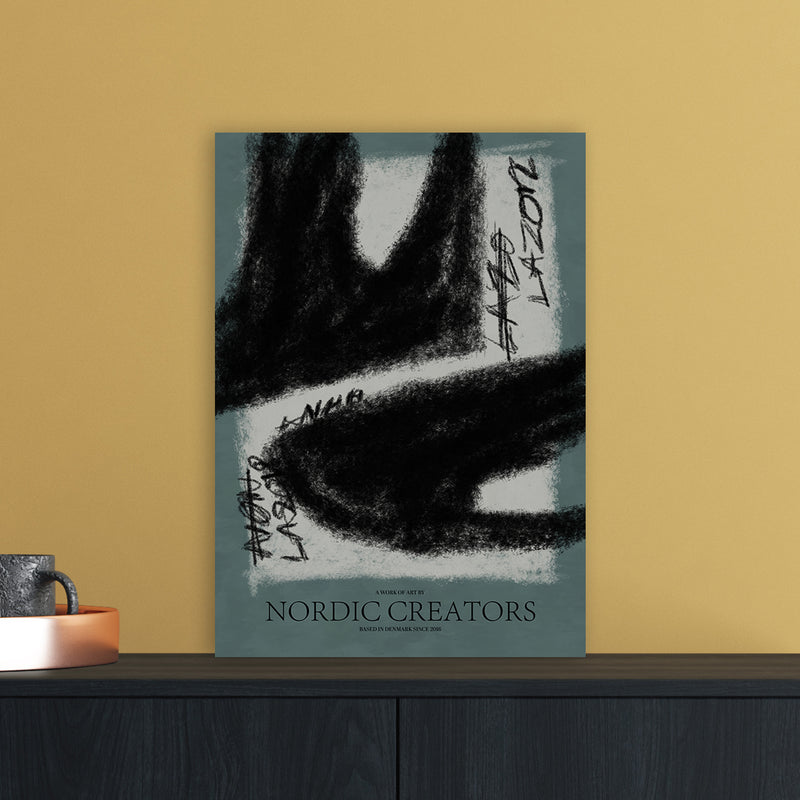 Ghost Abstract Art Print by Nordic Creators A3 Black Frame