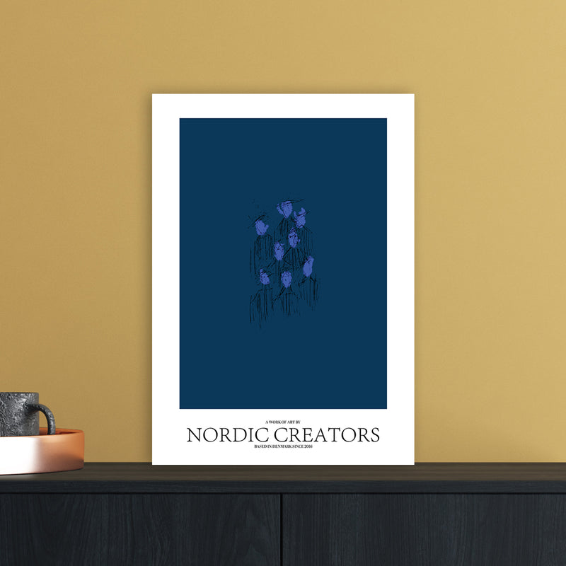 I'm blue Abstract Art Print by Nordic Creators A3 Black Frame