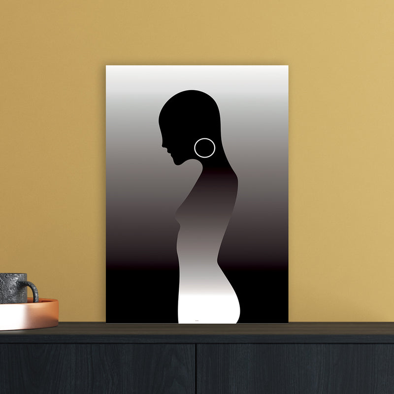 PJ-836-13 Woman of darkness Abstract Art Print by Nordic Creators A3 Black Frame