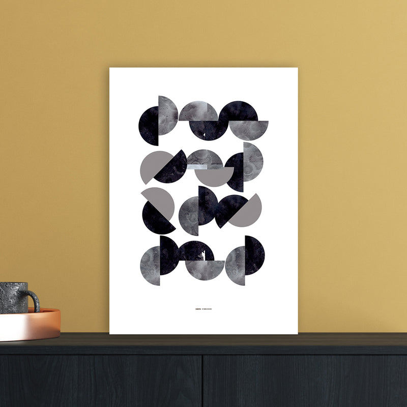 PJ-836-15 Geometric Abstract Art Print by Nordic Creators A3 Black Frame