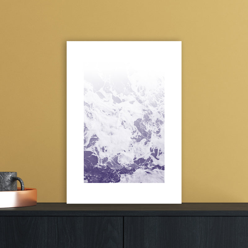 Purple Ocean Abstract Art Print by Nordic Creators A3 Black Frame