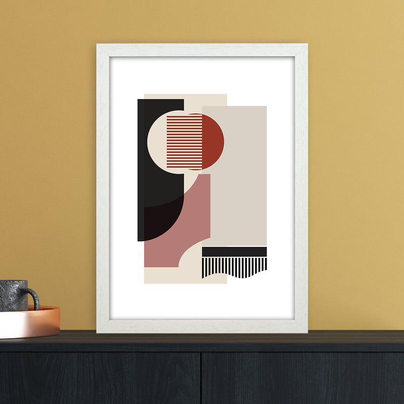 correction rose grey Abstract Art Print by Nordic Creators A3 Oak Frame