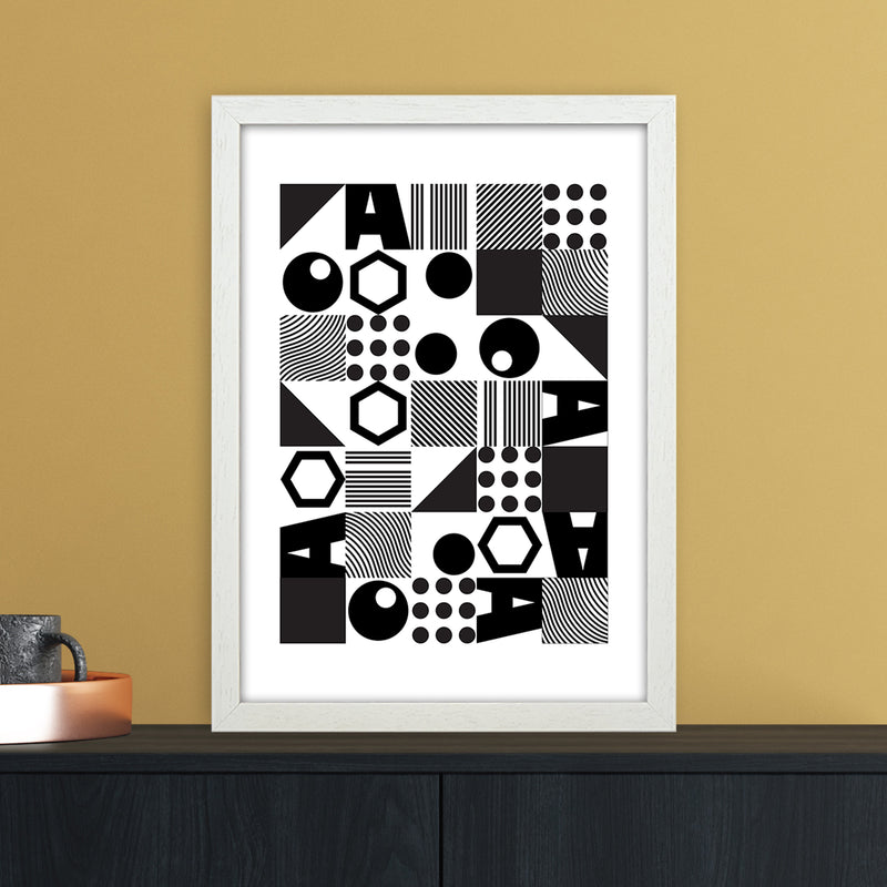 Geometric II Abstract Art Print by Nordic Creators A3 Oak Frame