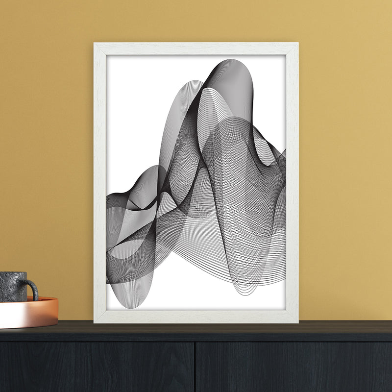 Graphic Abstract Art Print by Nordic Creators A3 Oak Frame