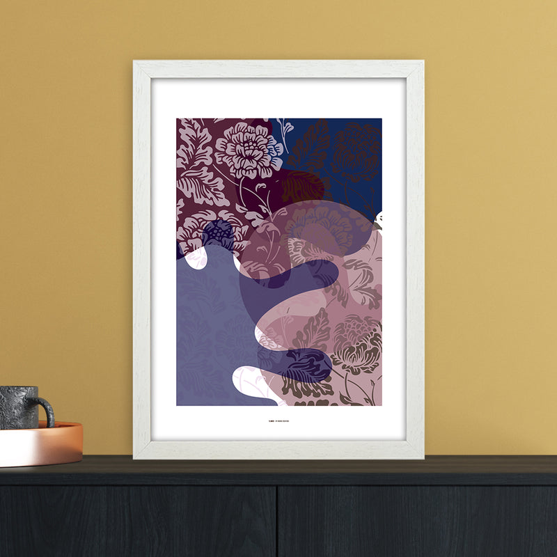 PJ-836-17 Flower Abstract Art Print by Nordic Creators A3 Oak Frame