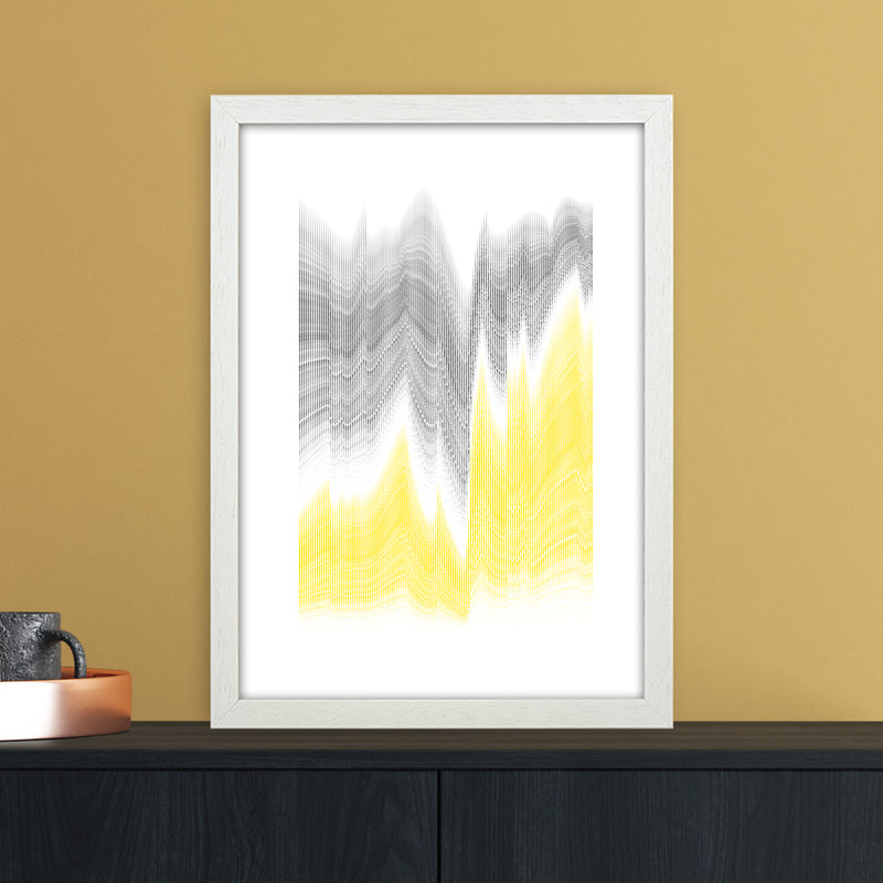 Waves in the deep Abstract Art Print by Nordic Creators A3 Oak Frame