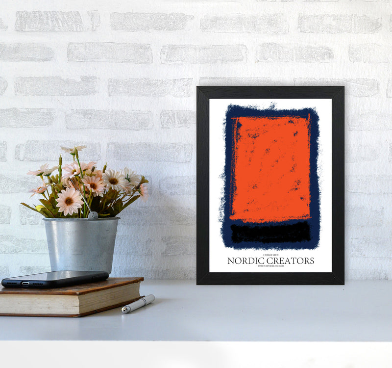 Abstract 4 Modern Contemporary Art Print by Nordic Creators A4 White Frame