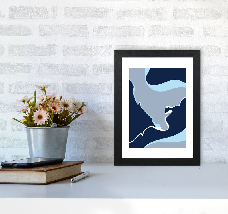 Abstract 3 Modern Contemporary Art Print by Nordic Creators A4 White Frame