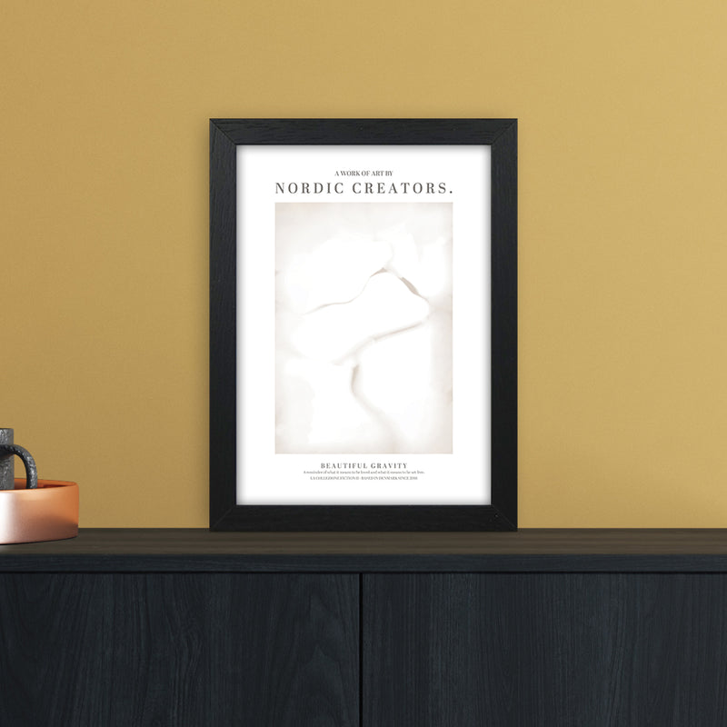 Beautiful Gravity Abstract Art Print by Nordic Creators A4 White Frame