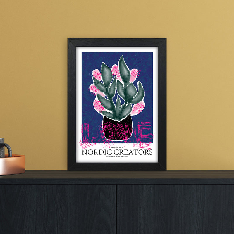 Flowers Love Abstract Art Print by Nordic Creators A4 White Frame