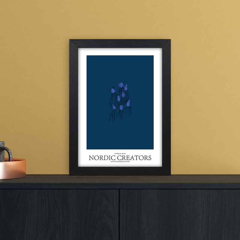 I'm blue Abstract Art Print by Nordic Creators A4 White Frame