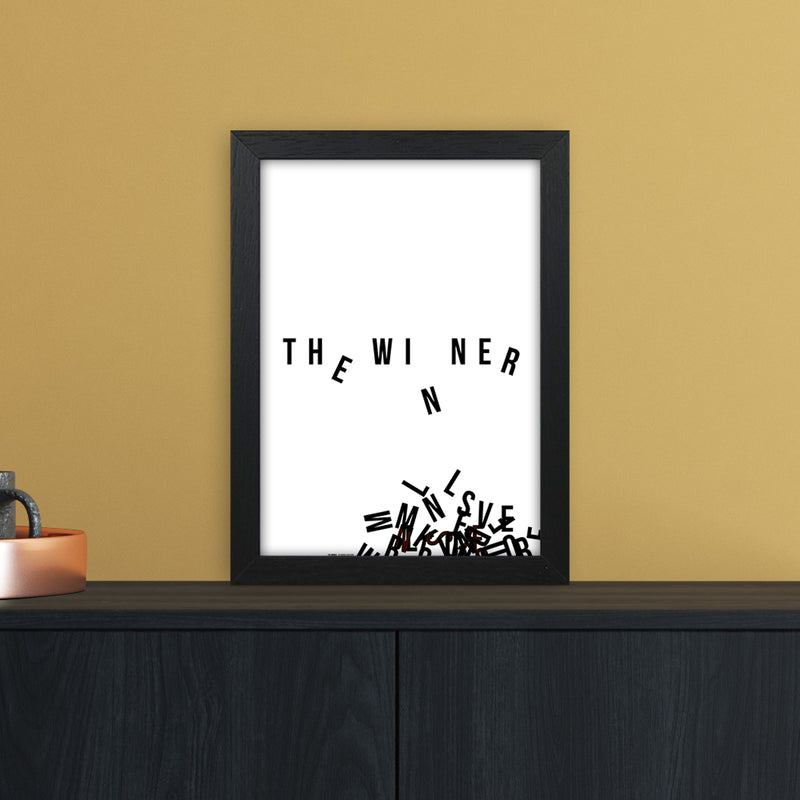 PJ-836-11 The winner Abstract Art Print by Nordic Creators A4 White Frame