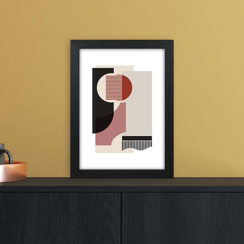 Rose grey Abstract Art Print by Nordic Creators A4 White Frame