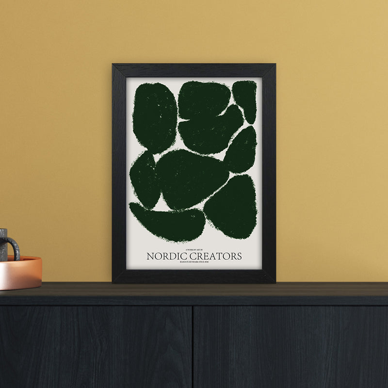 Things Fall Apart - Green Abstract Art Print by Nordic Creators A4 White Frame