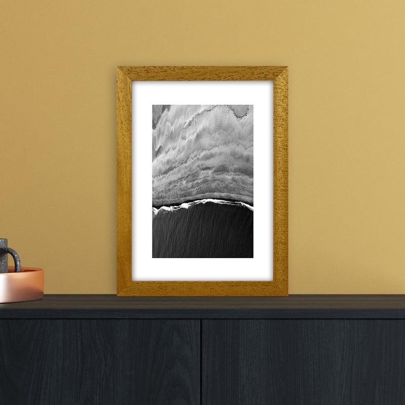 Black Ocean Abstract Art Print by Nordic Creators A4 Print Only