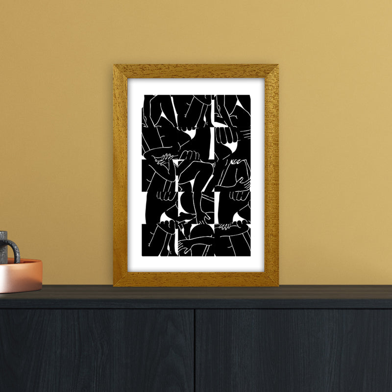 Bodies Abstract Art Print by Nordic Creators A4 Print Only