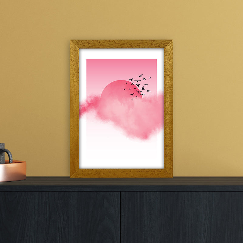 Pink Sunshine Abstract Art Print by Nordic Creators A4 Print Only