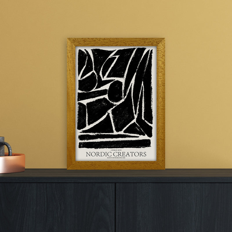 Things Fall Apart - Black Abstract Art Print by Nordic Creators A4 Print Only